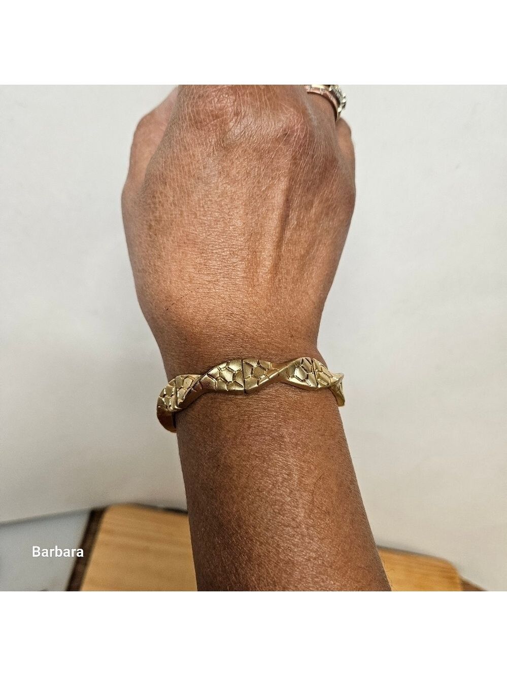Retired Lia Sophia "Sync/Swivel" Matt Gold Stretch Hematite Bracelet